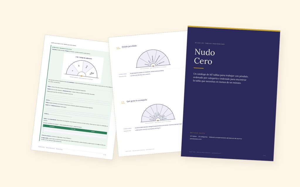 Manual del alumno y Atlas de tablas radiónicas del curso de péndulo Nudo Cero